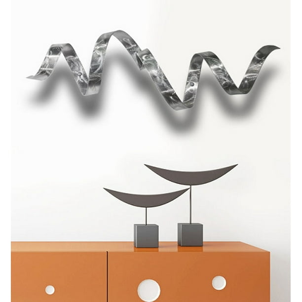 Modern Metal Wall Art ULTRA COOL Copper Twist Sculpture Signed Art Jon Allen